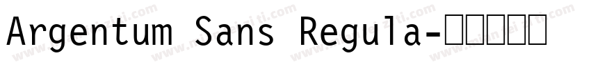Argentum Sans Regula字体转换